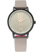 Fastrack Women's Analog Watch, Grey Dial & Grey Leather Strap, 6206NL01