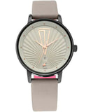 Fastrack Women's Analog Watch, Grey Dial & Grey Leather Strap, 6206NL01