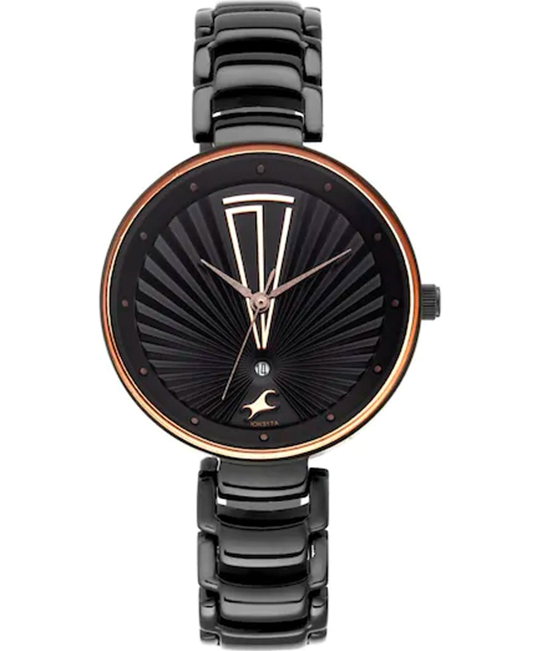 Fastrack Women's Analog Watch, Black Dial & Black Stainless Steel Strap, 6216NM01