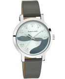 Fastrack Women's Analog Watch, Silver Dial & Black Leather Strap, 6222SL02