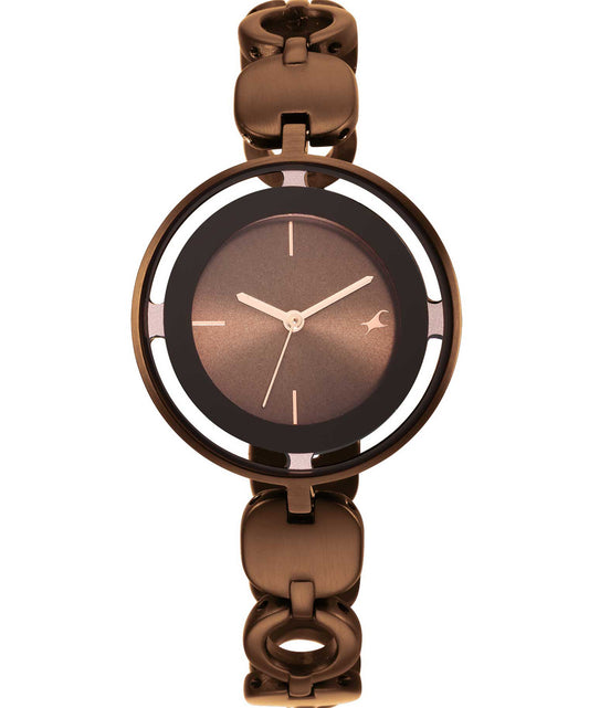 Fastrack, Men's, Analog Watch, Brown Dial, with Stainless Steel Band, FA-6237QM01