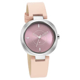 Fastrack Stunners Quartz Analog Women's Watch, Pink Dial Leather Strap, 6247SL01