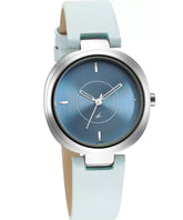 Fastrack Women's Analog Watch, Blue Dial & Blue Leather Strap, 6247SL02