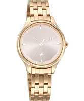 Fastrack Women's Analog Watch, Rose Gold Dial & Rose Gold Metal Strap, 6248WM01