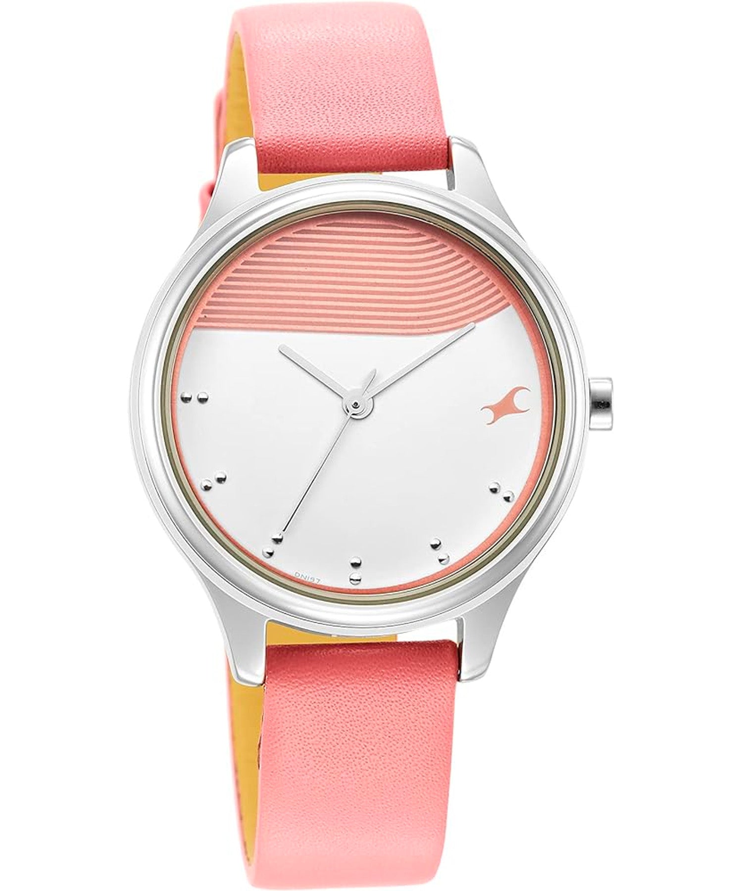 Fastrack, Women's Watch, Multicolor Dial Pink Leather Strap, 6280SL01