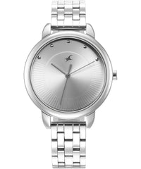 Fastrack, Women's Watch, Silver Dial Silver Metal Strap, 6282SM01