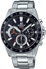 Edifice Men's Watch Analog Chronograph, Black Dial Silver Stainless Steel Band, EFV-570D-1AVUDF