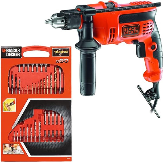 Black+Decker 710W Corded Dril + Accessoies,CD714RESKA Powertools BA-CD714RESKA