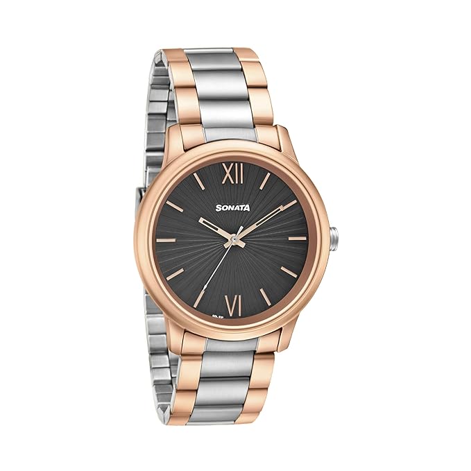 Sonata, Men's, Analog Watch, with Stainless Steel Band, SO-7134KM01