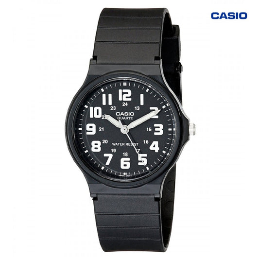 Casio men analog watch, black dial with comfortable strap, model CS-MQ-71-1BDF, Bahrain