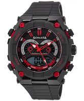 Sonata SO-77030PP01 black dial men watch