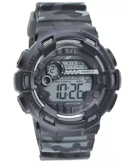 Sonata, Men, Digital, Watch, Black Dial, Plastic Strap, 77053PP07
