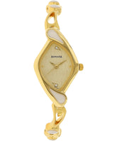 Sonata SO-8073YM01 gold dial women watch