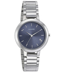 Sonata Women's Blue Dial Silver Stainless Steel Strap Watch, 8141SM07