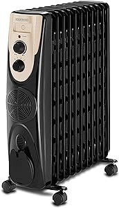 Black+Decker 11 Fin Oil Radiator Heater Black, 2500 Watts, OR011FD-B5 Heater BL-OR011FD-B5