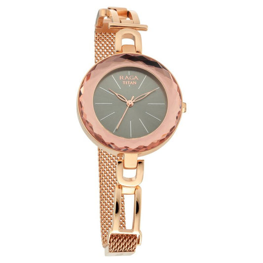 Titan, Women, Analog, Watch, Black Dial, Stainless steel Strap, 95122WM01