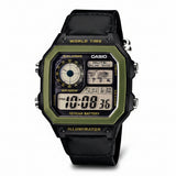Casio men analog watch, black dial with comfortable strap, model CS-AE-1200WHB-1BVD, Bahrain