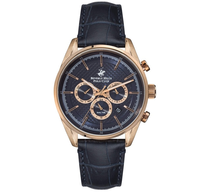 Beverly Hills Polo Club, Men's, Analog Watch, Blue Dial, with Leather Band, BH-BP3004X.499