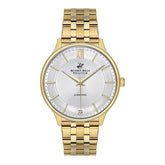 Beverly Hills Polo Club Men's watch, White Dial, Gold Metal Strap, Wrist Watch,BP3307X.150