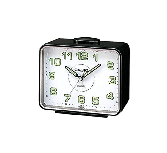 Casio Clock CS-TQ-218-1BDF silver dial clock