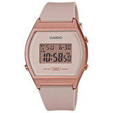 Casio Unisex Watch Digital, Pink Dial Pink Resin Strap, LW-204-4ADF