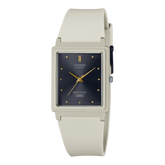Casio Women's Watch Analog, Black Dial White Resin Strap, MQ-38UC-8ADF