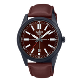 Casio Men's Watch, Green Dial Green Leather Strap, MTP-VD02BL-5EUD