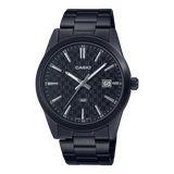 Casio Men's Watch, Black Dial Black Stainless Steel Strap, MTP-VD03B-1A