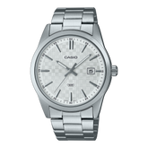 Casio Men's Watch, Silver Dial Silver Stainless Steel Strap, MTP-VD03D-7A