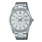 Casio men analog watch, silver dial with comfortable strap, model CS-MTP-VD03D-7A, Bahrain