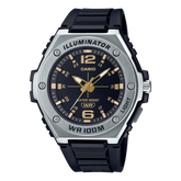 Casio Men's Watch Analog, Black Dial Black Resin Strap, MWA-100H-1A2VDF