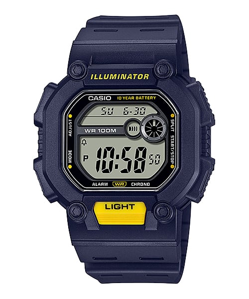 Casio men analog watch, black dial with comfortable strap, model CS-W-737H-2AVDF, Bahrain