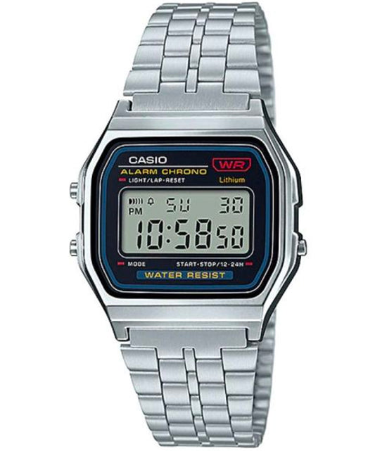 Casio men analog watch, black dial with comfortable strap, model CS-A159W-N1DF, Bahrain