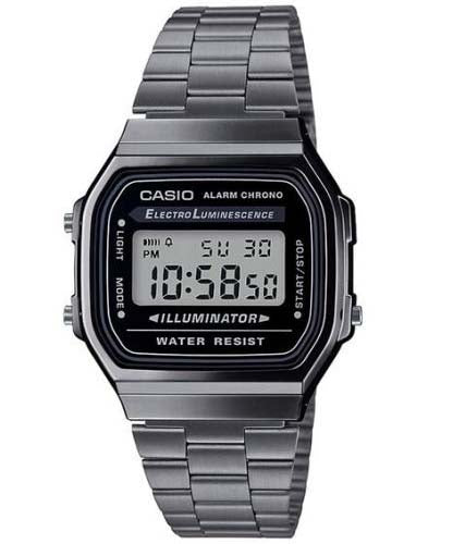 Casio men analog watch, black dial with comfortable strap, model CS-A168WGG-1ADF, Bahrain