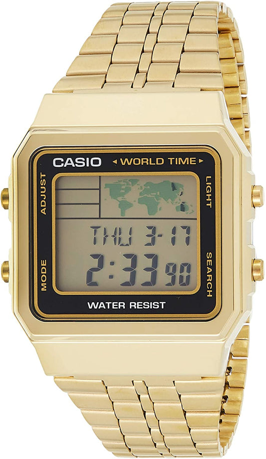 Casio men analog watch, black dial with comfortable strap, model CS-A500WGA-1DF, Bahrain
