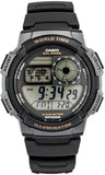 Casio Men's Watch Sport Collection Digital, Black Dial Black Silicone Strap, AE-1000W-1AVDF