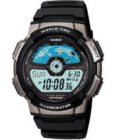 Casio Men's Watch Sport Collection Digital, Black Dial Black Silicone Strap, AE-1100W-1AVDF