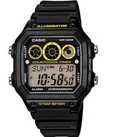 Casio Men's Watch Digital, Black Dial Black Resin Strap, AE-1300WH-1AVDF