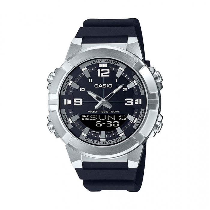 Casio Men's watch, Blue Dial Blue Resin Strap, AMW-870-1AVDF