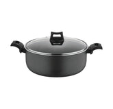 Black+Decker, 20cm Non-Stick Casserole Dish With Glass Lid, BXSCP20BME
