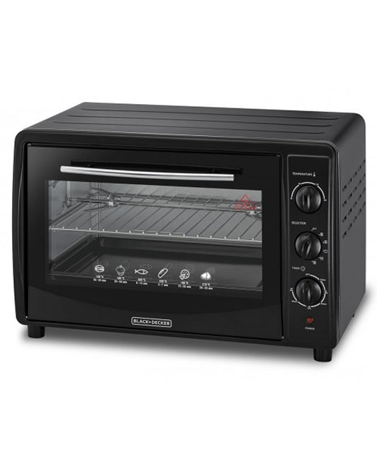 Black+Decker 45 Litre Double Glass Multifunction Toaster Oven with Rotisserie,Black, TRO45RDG Toaster Oven BL-TRO45RDG