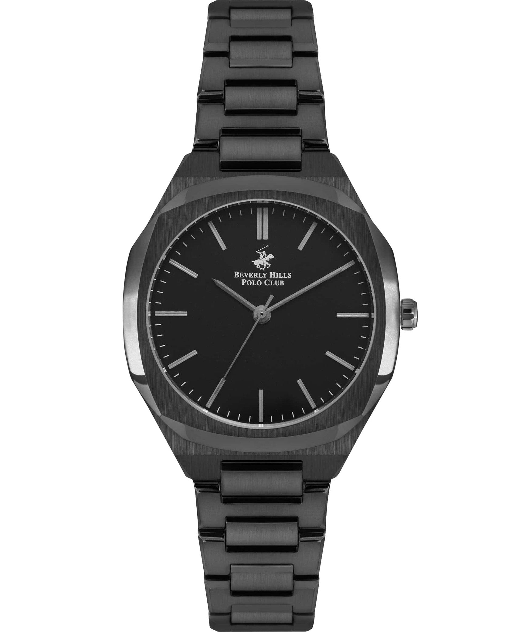 Beverly Hills Polo Club, Men's, Analog Watch, Black Dial, with Stainless Steel Band, BH-BP3024X.650