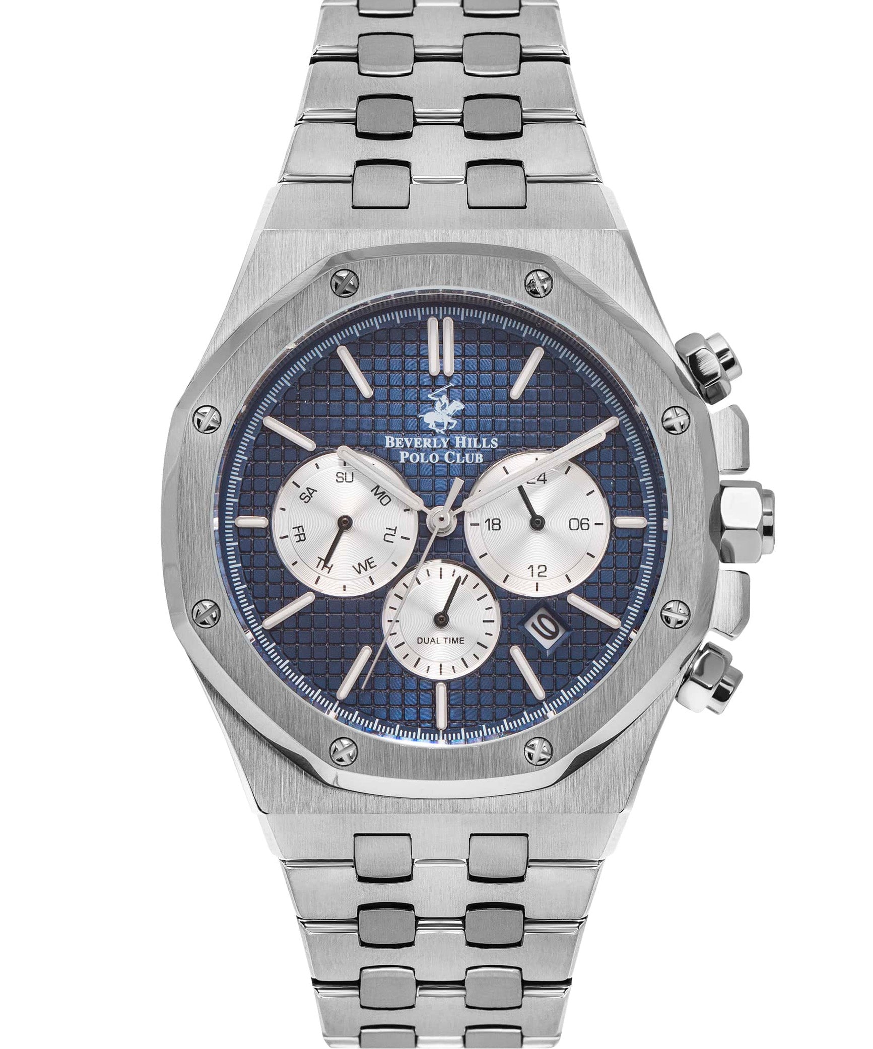 Beverly Hills Polo Club, Men's, Analog Watch, Blue Dial, with Stainless Steel Band, BH-BP3051X.390