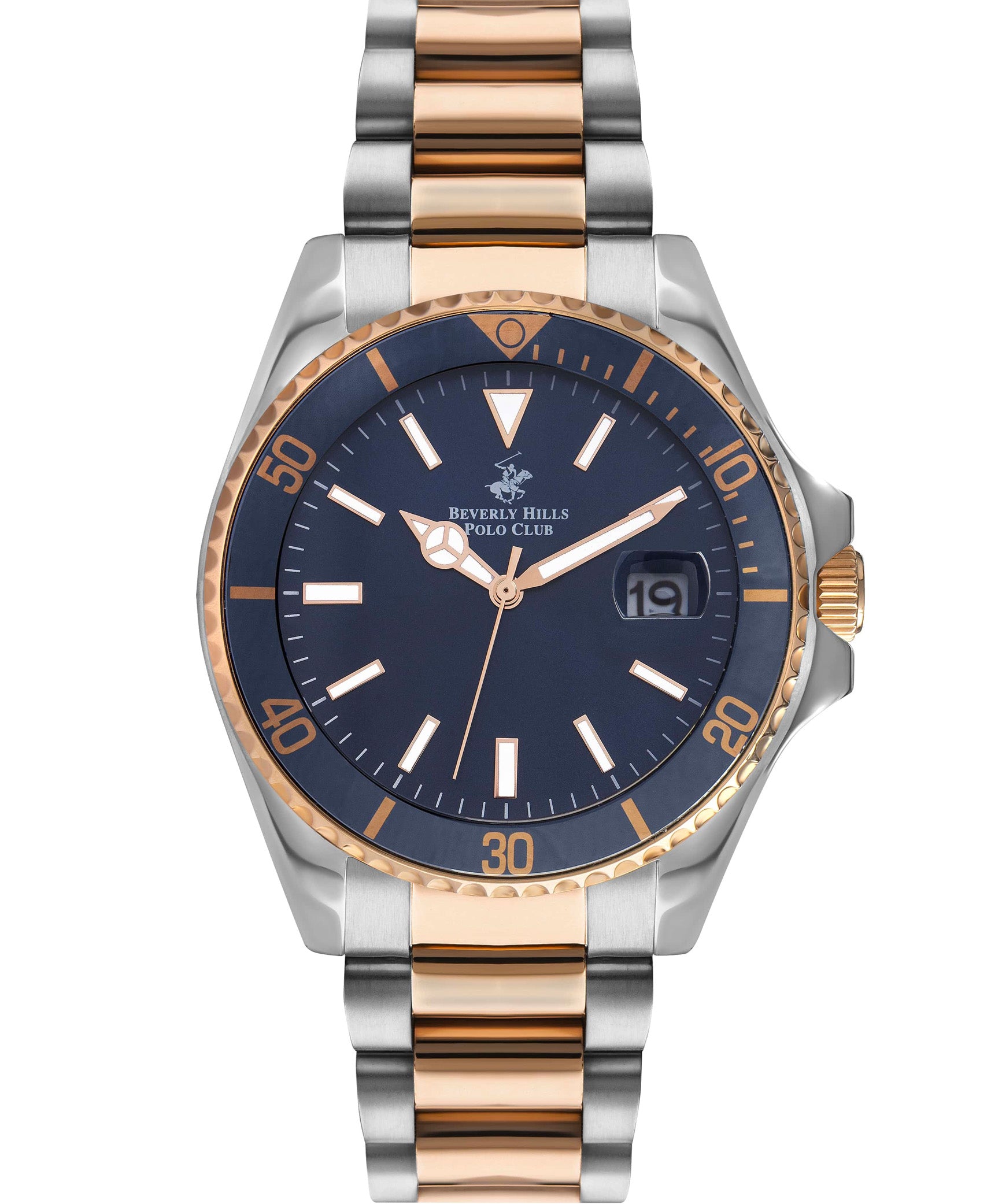 Beverly Hills Polo Club, Men's, Analog Watch, Blue Dial, with Stainless Steel Band, BH-BP3125X.590