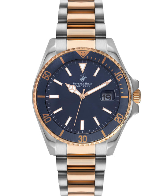 Beverly Hills Polo Club, Men's, Analog Watch, Blue Dial, with Stainless Steel Band, BH-BP3125X.590