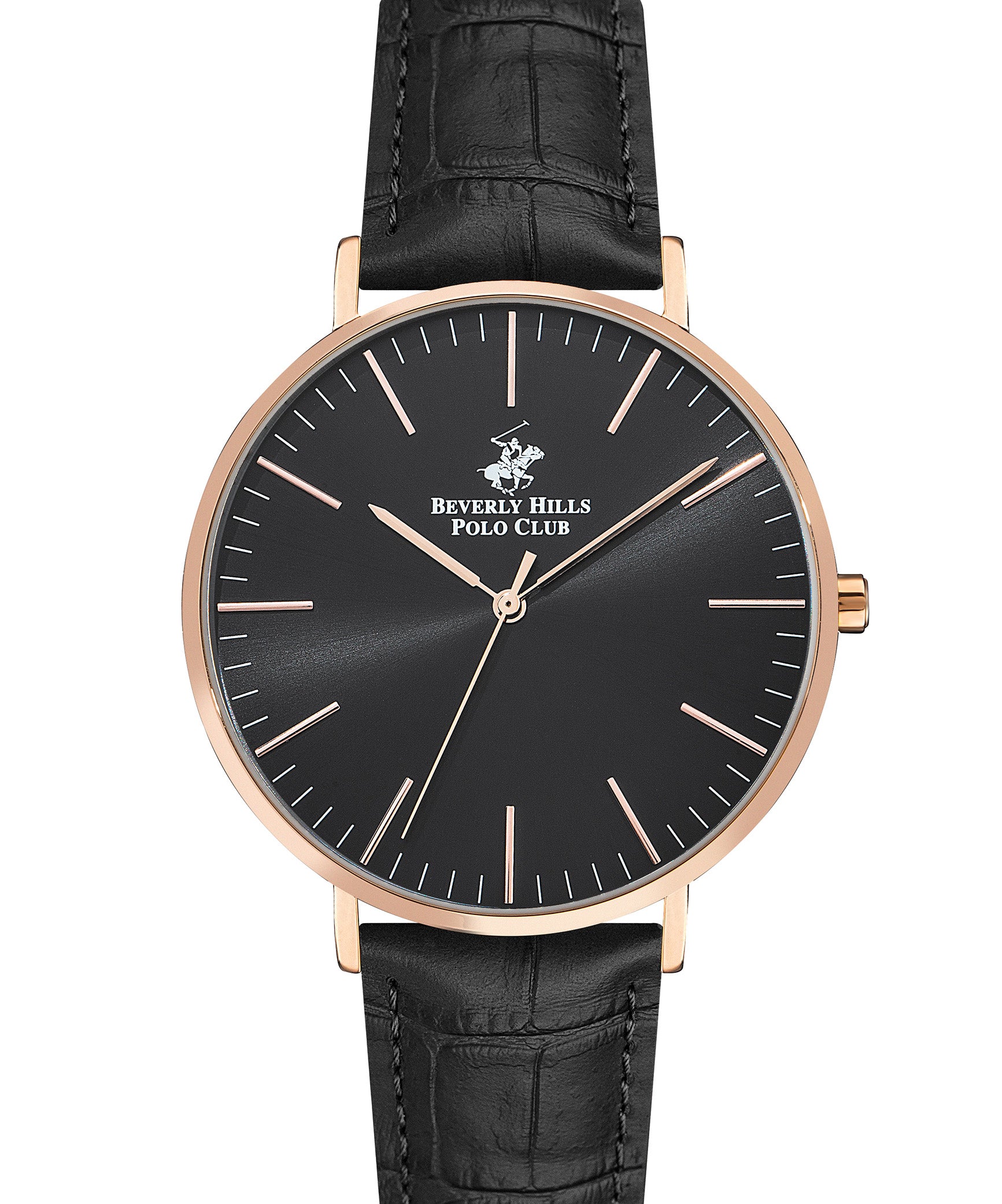 Beverly Hills Polo Club, Men's, Analog Watch, Black Dial, with Leather Band, BH-BP3129X.451