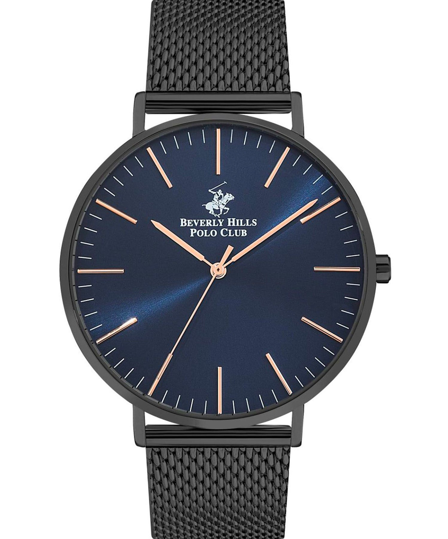 Beverly Hills Polo Club, Men's, Analog Watch, Black Dial, with Stainless Steel Band, BH-BP3130X.090