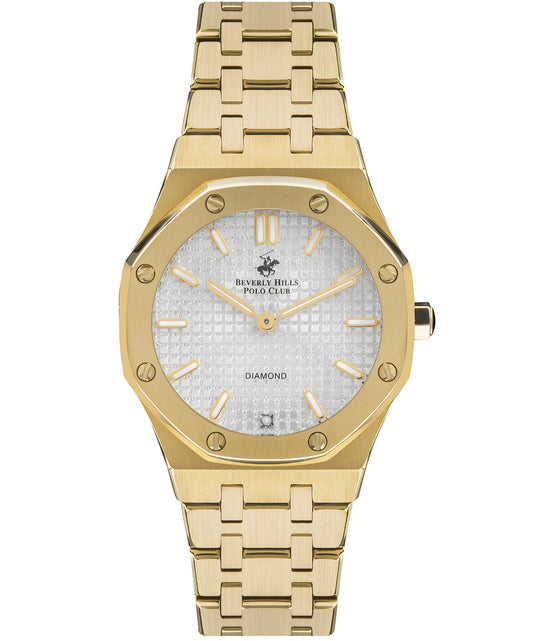 Beverly Hills Polo Club, Men's, Analog Watch, Silver Dial, with Stainless Steel Band, BH-BP3161X.130
