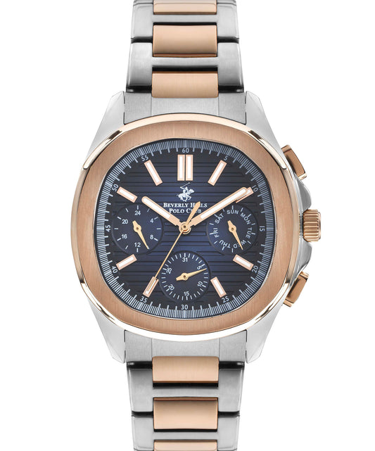 Beverly Hills Polo Club, Men's, Analog Watch, Blue Dial, with Stainless Steel Band, BH-BP3212X.590