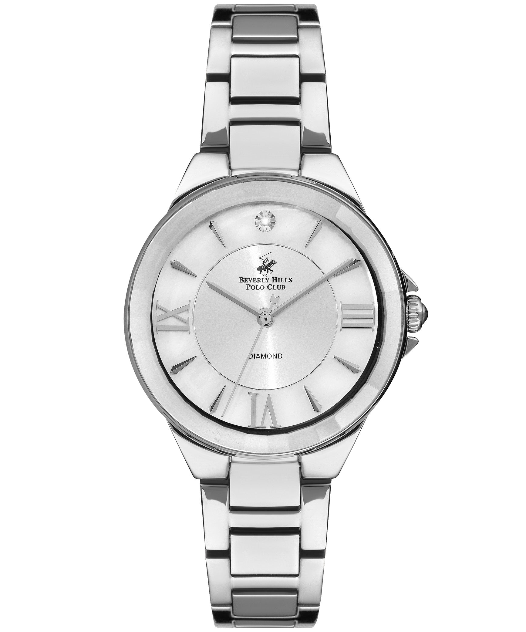 Beverly Hills Polo Club, Men's, Analog Watch, Silver Dial, with Stainless Steel Band, BH-BP3228X.320